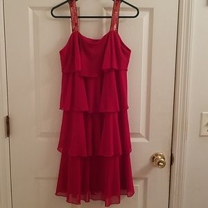 Red retro dress